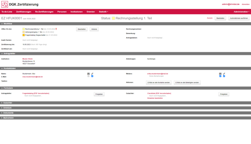 Zertifizierungsdetails
